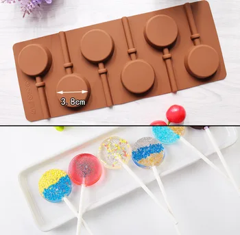 Silikónové Kolo Lízatko Torte Čokoláda Mydlo Puding Jelly Candy Ice Cookie Biscuit Plesní, Plesne Pan Pečenie TB Predaj