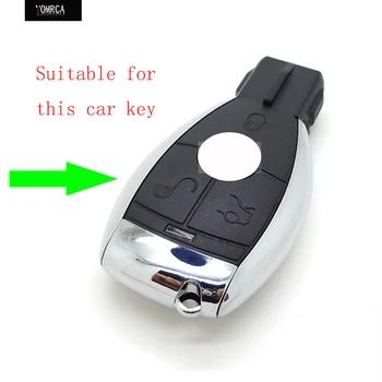 Silikónové Kľúča Vozidla Kryt Prípade Shell Nálepka pre Mercedes-Benz W203 CLK w211 e200 AMG C180 C E S Trieda Držiteľov Keychains 3 tlačidlo