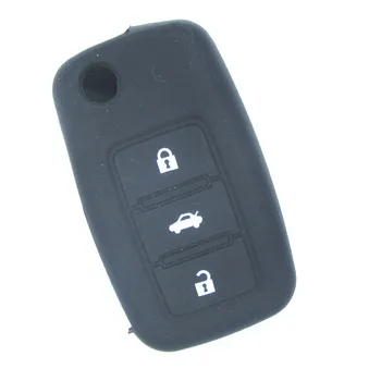 Silikónové kľúča vozidla pokrytie prípad pre Audi A1 A3 A4 A5 A6 A7 A8 Q5 Q7 R8 TT S5 S6 S7 S8 SQ5 RS5 násobne flip tlačidlo diaľkového keychain keyring