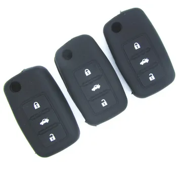 Silikónové kľúča vozidla pokrytie prípad pre Audi A1 A3 A4 A5 A6 A7 A8 Q5 Q7 R8 TT S5 S6 S7 S8 SQ5 RS5 násobne flip tlačidlo diaľkového keychain keyring