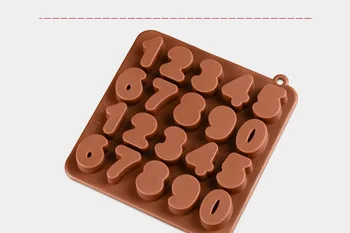 Silikónové Čísla Čokoláda Formy Candy Ice Jelly Formy Zásobník Maker Piecť Tortu Formy E695