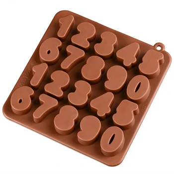 Silikónové Čísla Čokoláda Formy Candy Ice Jelly Formy Zásobník Maker Piecť Tortu Formy E695