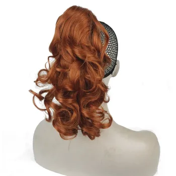 Silný Krásy Pazúr Klip Copu Hairpiece Syntetické Médium Kučeravé Vlasy Rozšírenie