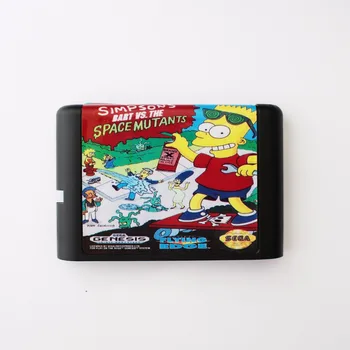 Simpsonovci Bart Vs. Priestor Mutantov 16 bit SEGA MD Hra Karty Pre Sega Mega Drive Pre Genesis