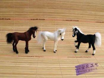 Simulácia kôň kožušiny model hračka ornament domáce dekorácie darček h1449