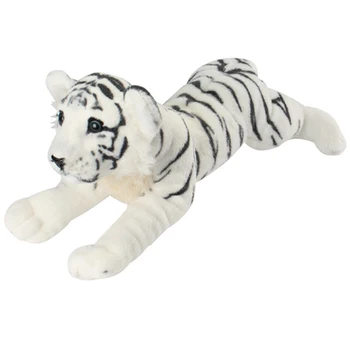 Simulácia náchylný biely tiger veľké 60 cm plyšové hračky mäkký vankúš Vianočný darček b0098