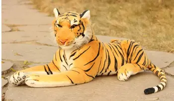 Simulácia tiger plyšové hračky veľké 60 cm roztomilý náchylný tiger hračka žltá tiger darček k narodeninám t0003
