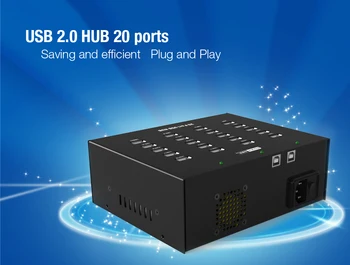 Sipolar 20-port USB 2.0 Hub Bitcoin Ťažba rozbočovač alebo Policajný Orgán Fotoaparát hub