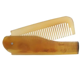 Skladacia Horn špirála Prenosné Skladacie Špirála Anti-Statické Hairbrush Ručne vyrábané Prírodné Ox Horn Hrebene F20171425