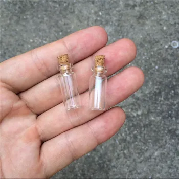 Sklenené Ampulky Pohárov 10*24*5mm 0.8 ml Mini Jasných Sklenených Fľašiach S Korku Prázdne Malé, ktorí Chcú Fľaša 300pcslot