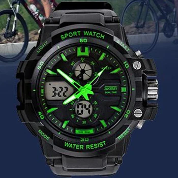 Skmei Pánske Hodinky Top Značky Luxusné Športové Hodinky Quartz, Digitálne Analógový S Prúdom Sledovať Vojenské LED náramkové hodinky relogio masculino