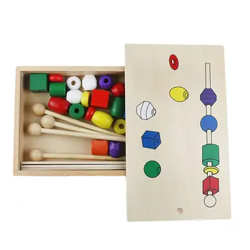 Skoro Vzdelávacie Drevené Montessori Vzdelávacích Hračiek Korálkové Hra Montessori Brinquedo Educativo Vzdelávacie Hračky Pre Deti C644Z