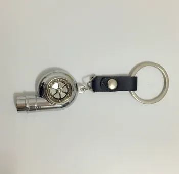 Skutočné Whistle Zvuk Turbo Keychain Rukáv Ložisko Točí Auto Časť Model Turbíny Turbodúchadlo Kľúč Reťazca Krúžok Kľúčenka Keyring 2#