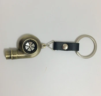 Skutočné Whistle Zvuk Turbo Keychain Rukáv Ložisko Točí Auto Časť Model Turbíny Turbodúchadlo Kľúč Reťazca Krúžok Kľúčenka Keyring 2#