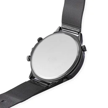 Sledujte Muži Vojenské Hodinky Armády Top Značky Luxusné Pánske náramkové hodinky Quartz Čiernej Ocele Oka Watchband Šport Relojes Hombre XFCS