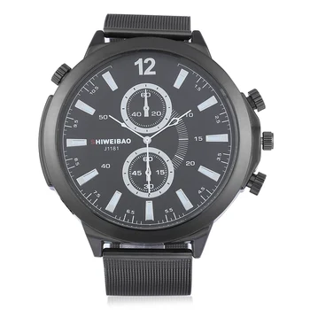 Sledujte Muži Vojenské Hodinky Armády Top Značky Luxusné Pánske náramkové hodinky Quartz Čiernej Ocele Oka Watchband Šport Relojes Hombre XFCS