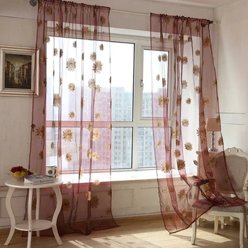 Slnečnica Úplnej Tylu Okno Opony Záclonka Dvere Miestnosti Delič Prikryť Dekorácie