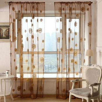 Slnečnica Úplnej Tylu Okno Opony Záclonka Dvere Miestnosti Delič Prikryť Dekorácie