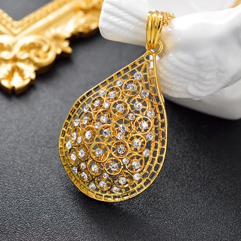 Slnečné Šperky Klasické Veľké Šperky Sady Pre Ženy Náhrdelníky Náušnice Prívesok Cubic Zirconia Star Šperky Stanovuje Pre Strany Narodeniny