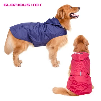 Slávne Kek Nový Veľký Pes Pršiplášť Super Nepremokavé Kapucňou pláštenka Reflexné Pet Oblečenie, Zlatý Retriever Labrador 3XL-5XL