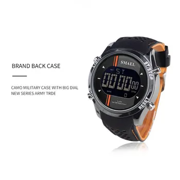 SMAEL LED Digitálne náramkové hodinky Muž Quartz Športové Hodinky Čierne Smart Hodinky Módne Pohode Mužov Elektronické Hodinky Luxusné Slávny 1283