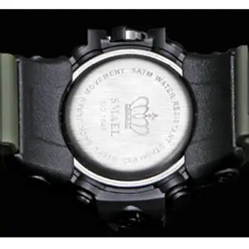 SMAEL Značky Duálne Zobrazovanie náramkové hodinky Vojenské Alarm Quartz Hodiny Muž Darček LED Digitálne pánske Športové Hodinky pre Mužov Hodín relogio