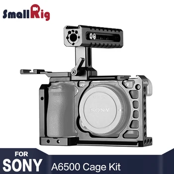 SmallRig A6500 Fotoaparát Klietky Auta pre Sony A6500 S Najvyššie Rukoväť Studenej Obuvi Rozšírenie Hliníkové Dual Klietky 2081