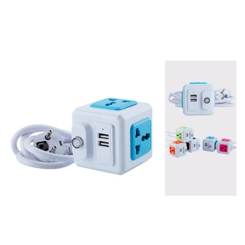 Smart Home Power Cube Zásuvky EU / US / UK Plug 4 Zásuvky 2 Port USB Adaptér Napájací Vonkajšie Rozšírenie Adaptér Univerzálny Konektor Zásuvka