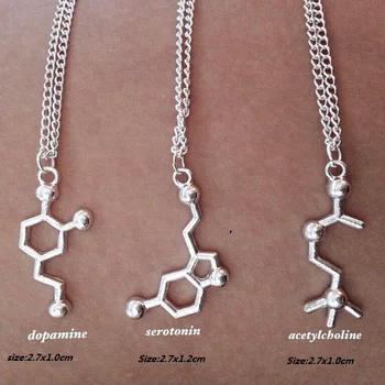 SMJEL Nové Dopamínu Molekulárnej Kúzlo Náhrdelníky pre Ženy Romantické Biológia, Chemické Šperky Collares Mužov, Darčeky Dropshipping