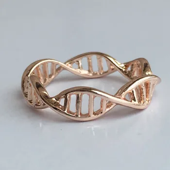 SMJEL Nové Trendy, Krásne DNA Prstene pre Ženy Punk Biológia Chémia Molekuly Krúžok Feminino Šperky Veľkosť 6.5 Minimalistický Darček