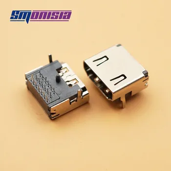 Smonisia 10PCS HDMI 19P Pin Female Zásuvka poniklovaná HDMI Zásuvky zásuvkový Konektor