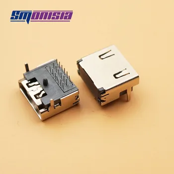 Smonisia 10PCS HDMI 19P Pin Female Zásuvka poniklovaná HDMI Zásuvky zásuvkový Konektor