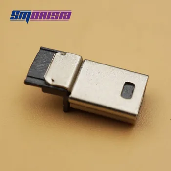 Smonisia 20pcs Mini USB 5 P Muž Plug DIY SMT Mini USB Konektor Strieborný Tón