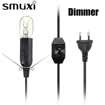 Smuxi US/EU/UK/AU Plug 1/1.2/1.8/2 E14 Lampa Base Elektrickej Energie S Dimmer Prepínač Kábel Pre Himalájska Soľná Lampa Biela/Čierna
