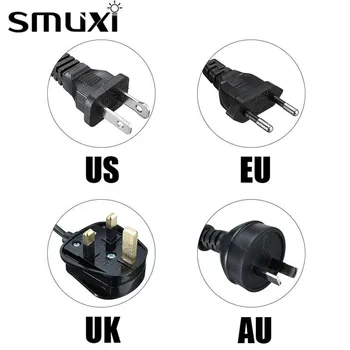 Smuxi US/EU/UK/AU Plug 1/1.2/1.8/2 E14 Lampa Base Elektrickej Energie S Dimmer Prepínač Kábel Pre Himalájska Soľná Lampa Biela/Čierna