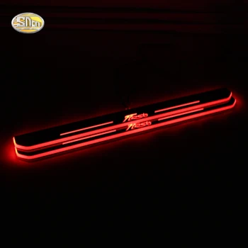 SNCN LED pohybujúce svetlo šúchať pedál pre Ford Fiesta 2013 auto akryl led dvere, parapetné vitajte pedál