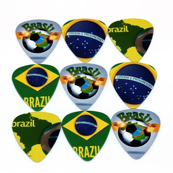 SOACH 50pcs 0.71 mm Vlajka Brazília Brazílska Vlajka dve bočné dizajn gitarové príslušenstvo vybrať gitaru vezme gitaru plectrrum