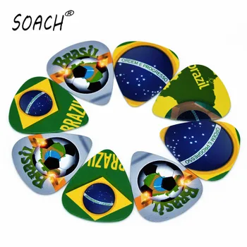 SOACH 50pcs 0.71 mm Vlajka Brazília Brazílska Vlajka dve bočné dizajn gitarové príslušenstvo vybrať gitaru vezme gitaru plectrrum