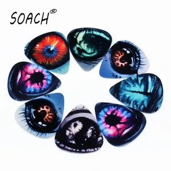 SOACH 50PCS 1.0 mm Hot predaj nádherné kvalitné dve bočné errings vybrať DIY dizajn Oči vybrať gitara výbery