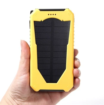 Solar Power Bank 20000mAh Dual USB Zapaľovač Cigariet Telefón Nabíjačka Prenosných Externú Batériu pre Telefón