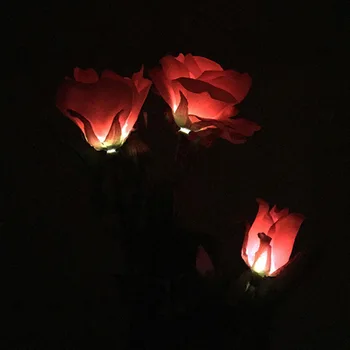 Solárne LED Rose Svietidla Nepremokavé Záhrade Trávnik Svetlo Dekoračné LED Lampa Simulácia Kvet Vonkajšie Vianočné Osvetlenie
