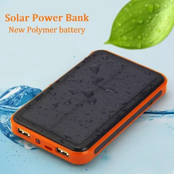Solárne Náhradné Batérie pre Dual USB Telefóny, Náhradné Batérie 30000 mAh Nepremokavé Výkon Banka Bateria Externé Prenosné