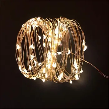 Solárne String Svetlá 5M 50 LED Medený Drôt String Rozprávkových Svetiel Nepremokavé Vianočné Solárne Lampy, Záhradné Dekorácie