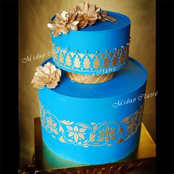 Som kus Acanthus leaf tortu vzorkovníka Fondant Tortu a Čokoláda Maľba Formy svadba cake decoration
