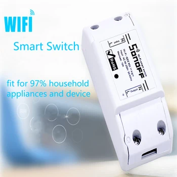 Sonoff Wifi Prepínač,Univerzálna Smart Home Automation Modul Časovača Diy Prepínač Bezdrôtovej komunikácie, Diaľkové ovládanie Cez IOS Android 10A/2200W