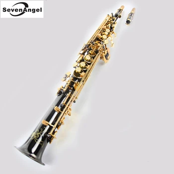 Soprán Saxofón Bb strunový Nástroj Sax Západných Nástrojov Black saxofone saxofon Soprán Hudobné Nástroje black saxofon