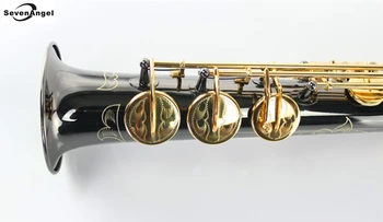 Soprán Saxofón Bb strunový Nástroj Sax Západných Nástrojov Black saxofone saxofon Soprán Hudobné Nástroje black saxofon
