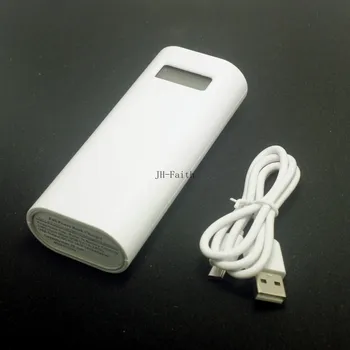 Soshine E4S 18650 LCD USB Mobilné Nabíjačky 18650 Powerbanks DIY 18650 Batérie Power Charge Box biela farba