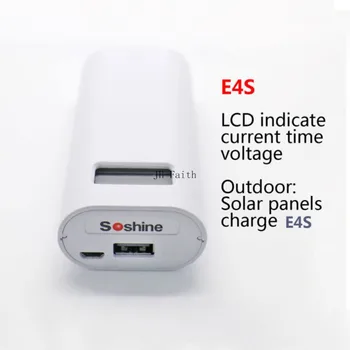 Soshine E4S 18650 LCD USB Mobilné Nabíjačky 18650 Powerbanks DIY 18650 Batérie Power Charge Box biela farba