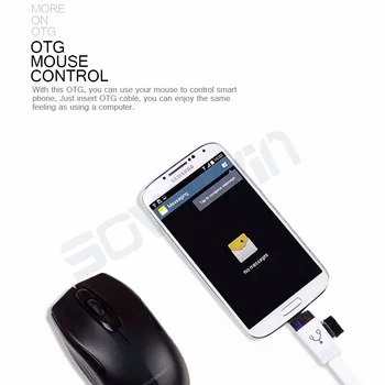 Sovawin 34 cm Android Micro USB OTG Adaptér Microusb Converter Konektor Rýchle Nabíjanie Prenos Dát